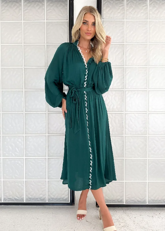 Emelda Midi Dress - Emerald