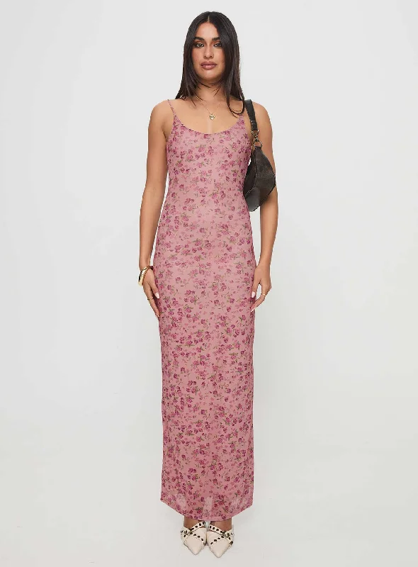 Kastin Maxi Dress Pink Floral