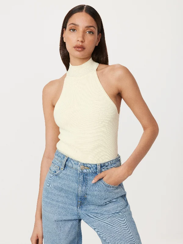 The Halter Sleeveless Sweater in Afterglow