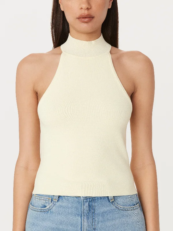 The Halter Sleeveless Sweater in Afterglow