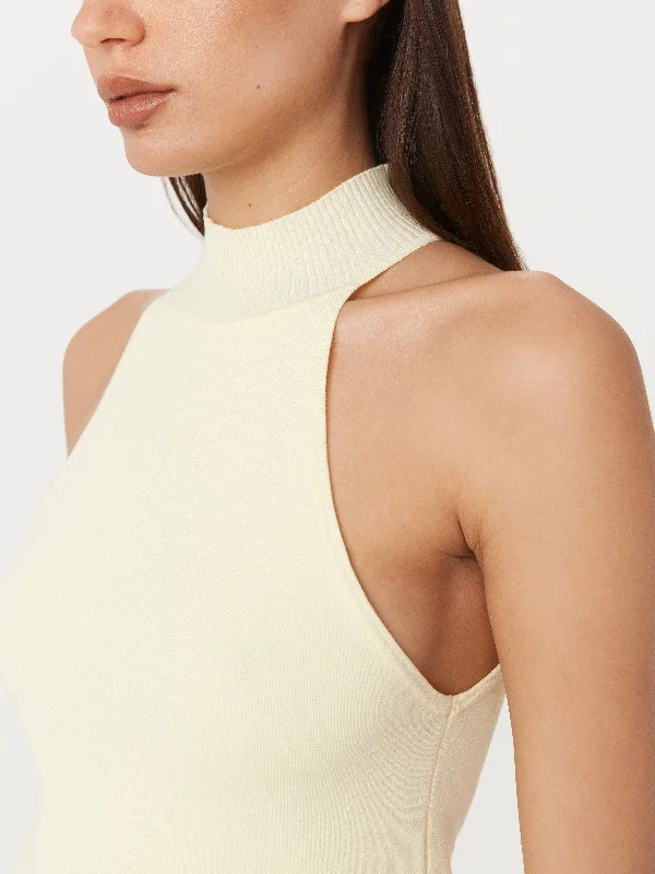 The Halter Sleeveless Sweater in Afterglow