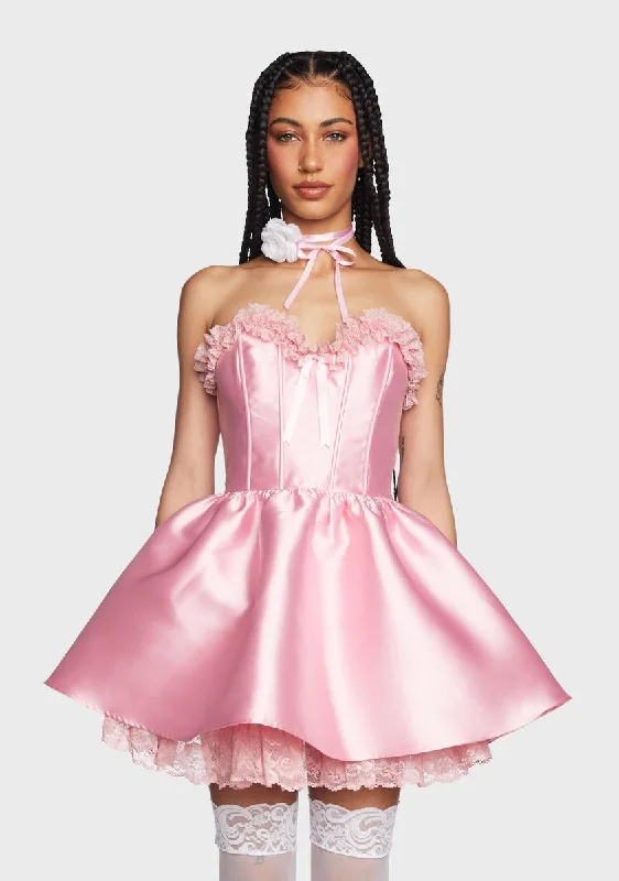 Forever Fancy Corset Dress - Pink