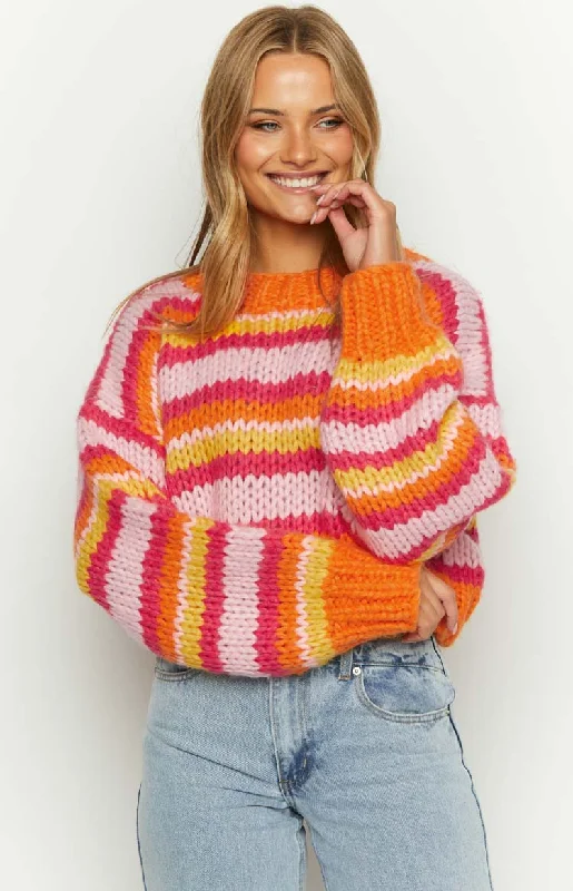 Belmont Pink Stripe Sweater