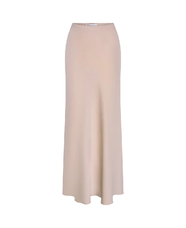 Champagne Satin Maxi Skirt