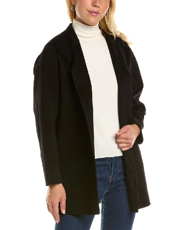 Forte Cashmere Hooded Wool & Cashmere-Blend Coat