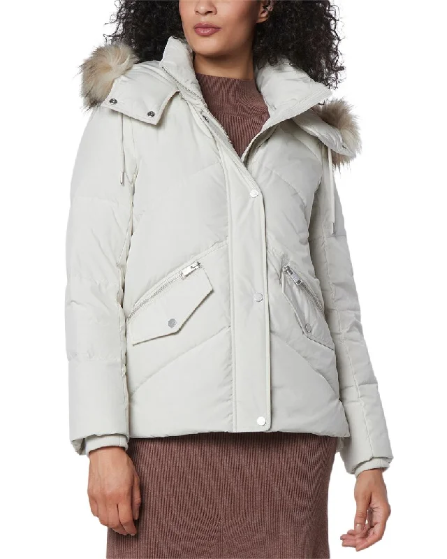 Marc New York Daphn Chevron Quilt Down Filled Coat