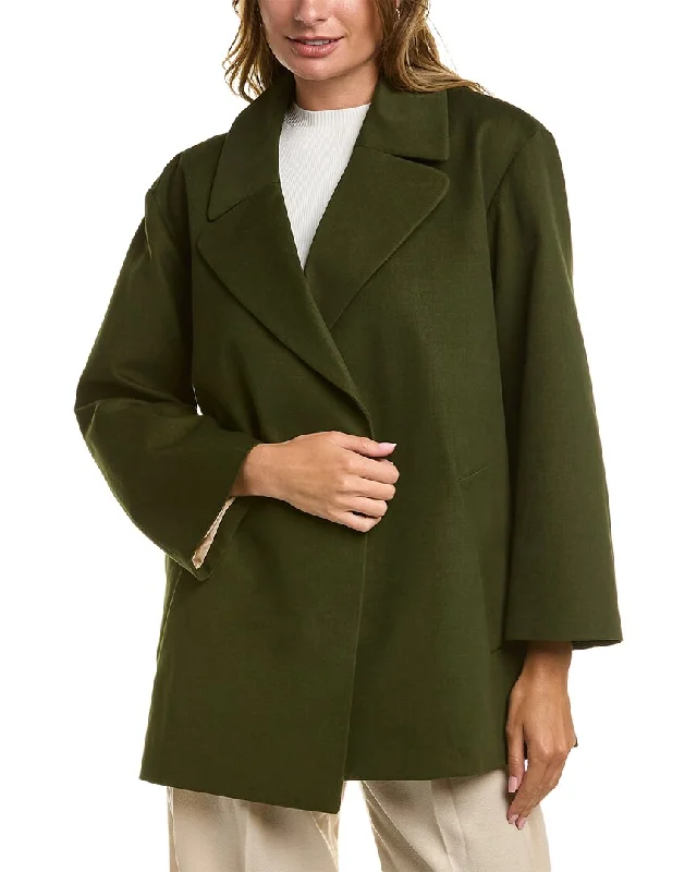 Oscar de la Renta Twill Corduroy Silk-Lined Oversized Jacket