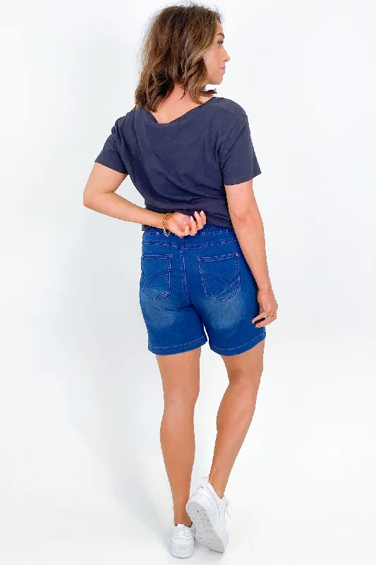 Elm Status Denim Short Dark Blue Denim