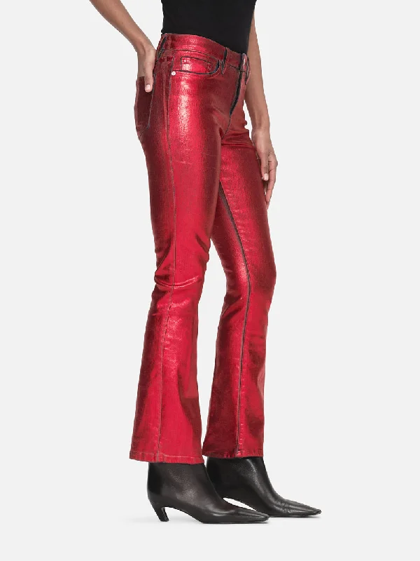 Lunar New Year Crop Mini Boot -- Red Chrome