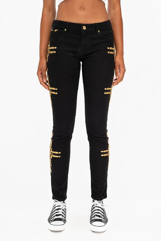 MARILYN SKINNY IN CHAPA BLACK