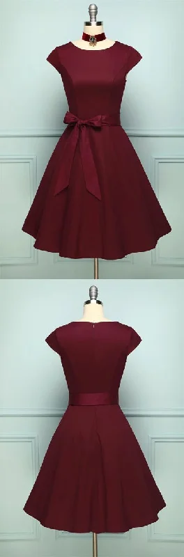 Burgundy Short Homecoming Dress    cg11159