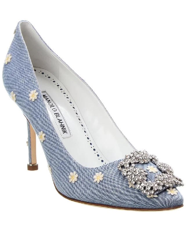 Manolo Blahnik Hangisi 90 Chambray Pump