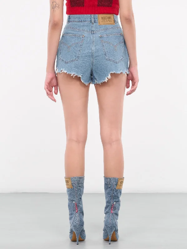 Check Denim Shorts (J0309-8737-BLUE)