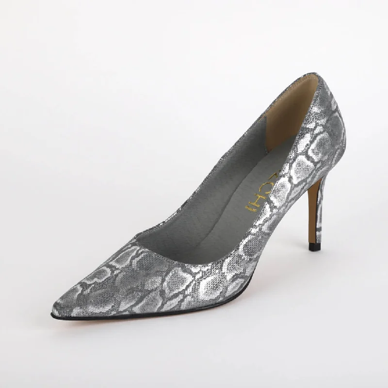 PRATA - silver snake pump