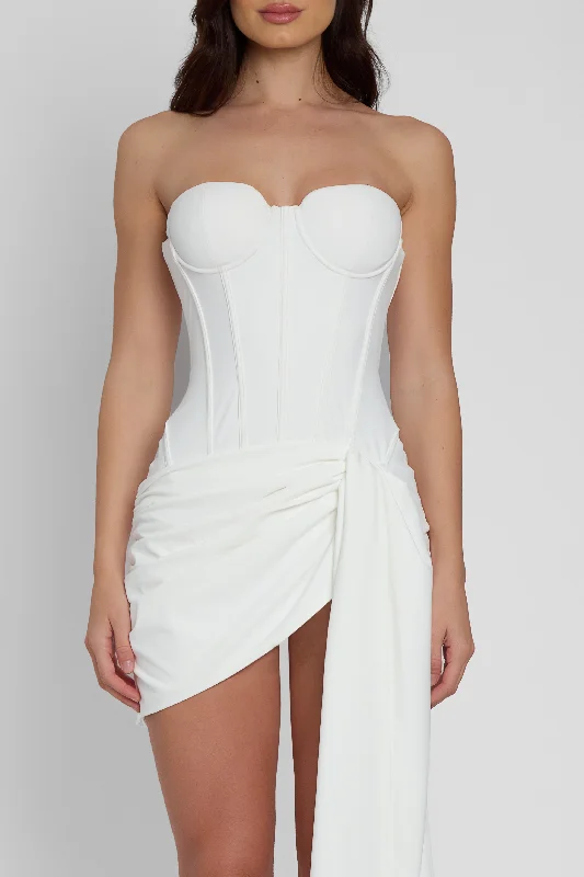 Capri Bustier Corset Draped Mini Dress