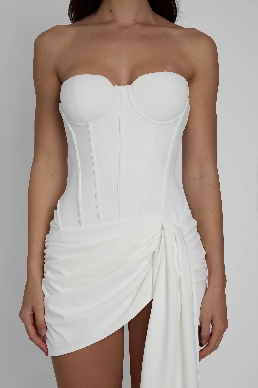 Capri Bustier Corset Draped Mini Dress