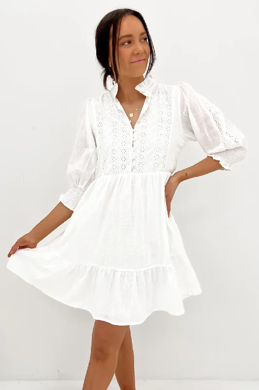 Frannie Mini Dress White