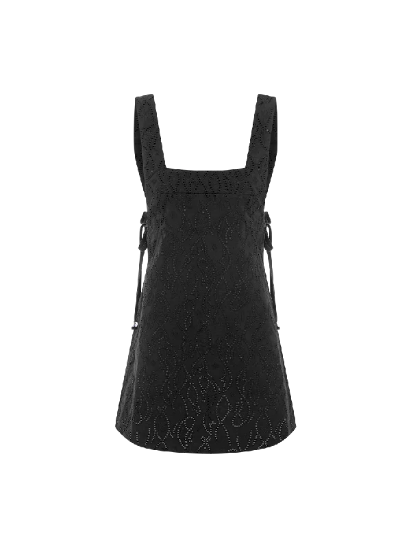 Harper Mini Dress | Fin Black Broderie