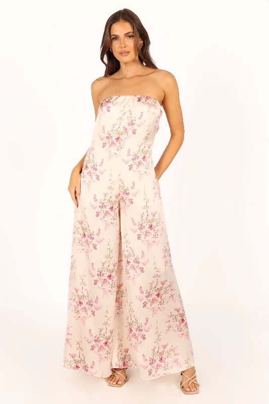 Giselle Strapless Jumpsuit - Off White