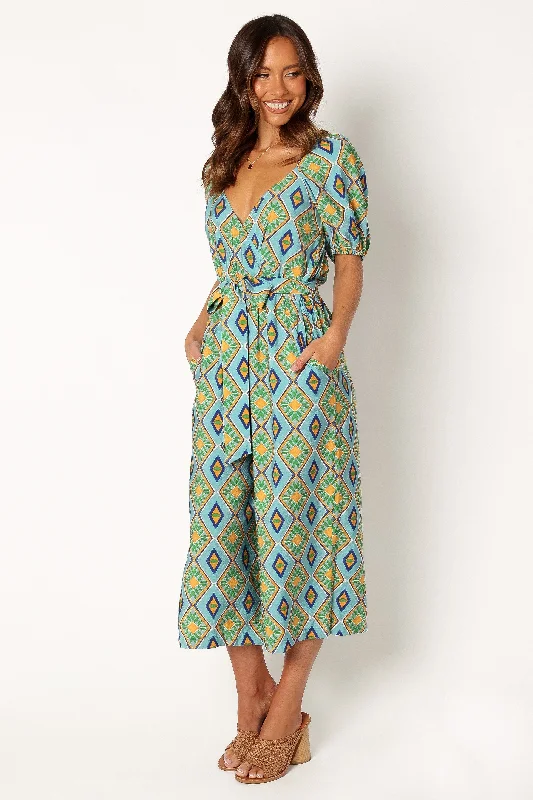 Hermione Wide Leg Jumpsuit - Blue