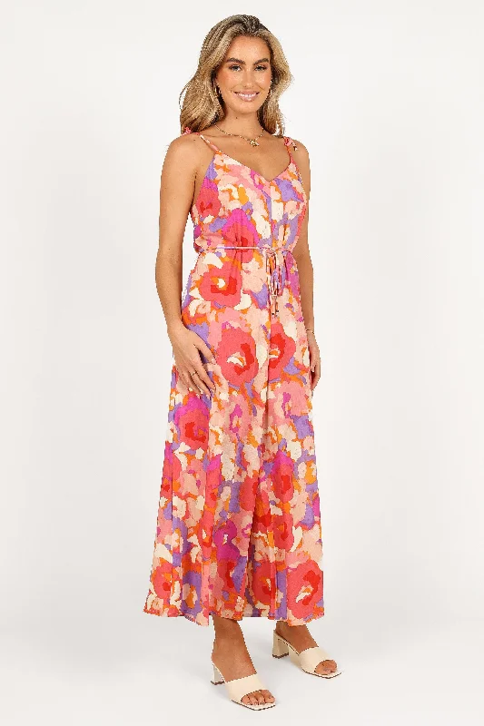 Zahara Wide Leg Jumpsuit - Floral