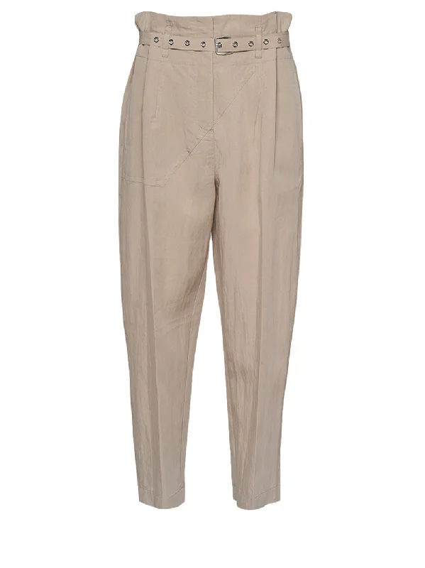 Belted Paperbag Tapered Pant