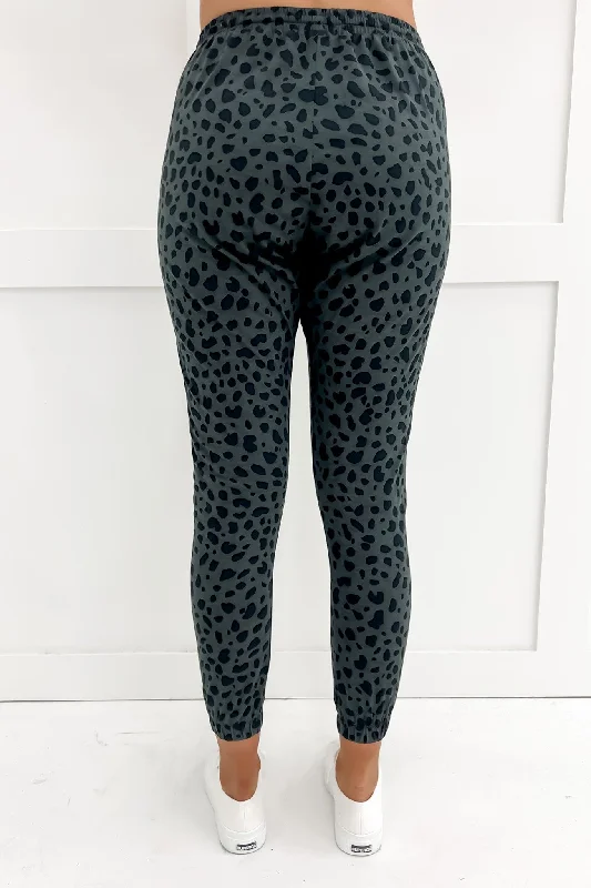 Comeback Pant Charcoal Leopard