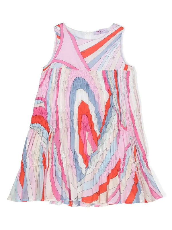 Dress in multicolor cotton