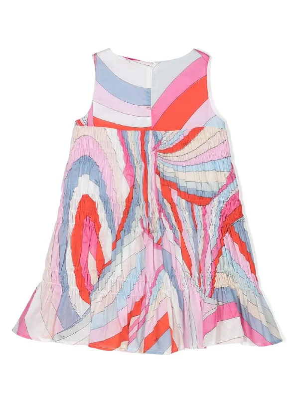 Dress in multicolor cotton