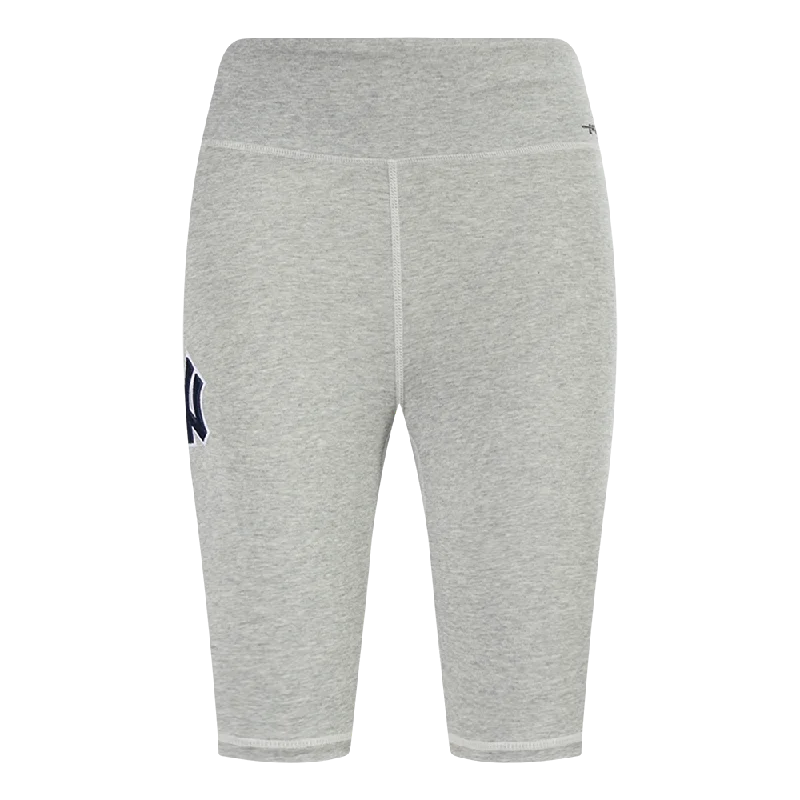 MLB NEW YORK YANKEES CLASSIC WOMEN'S BIKE SHORT (HEATHER GREY)