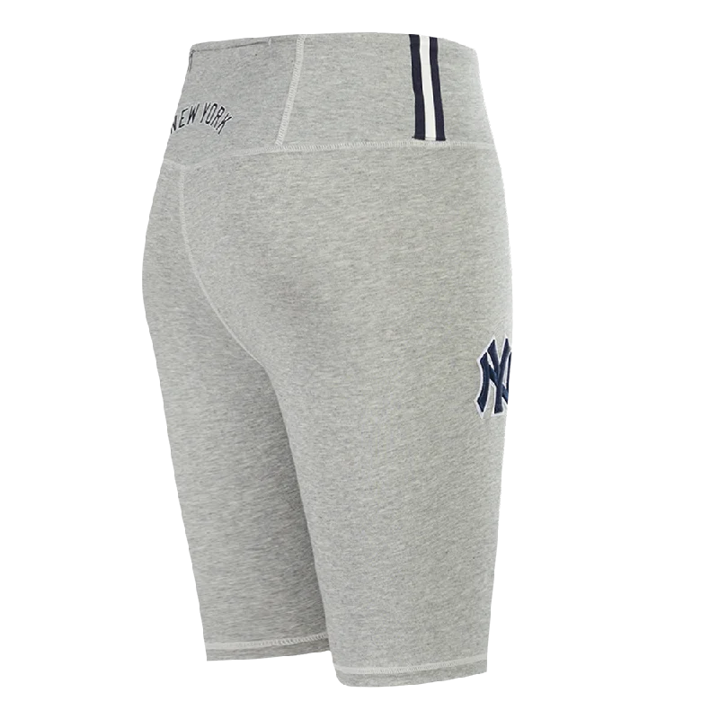 MLB NEW YORK YANKEES CLASSIC WOMEN'S BIKE SHORT (HEATHER GREY)