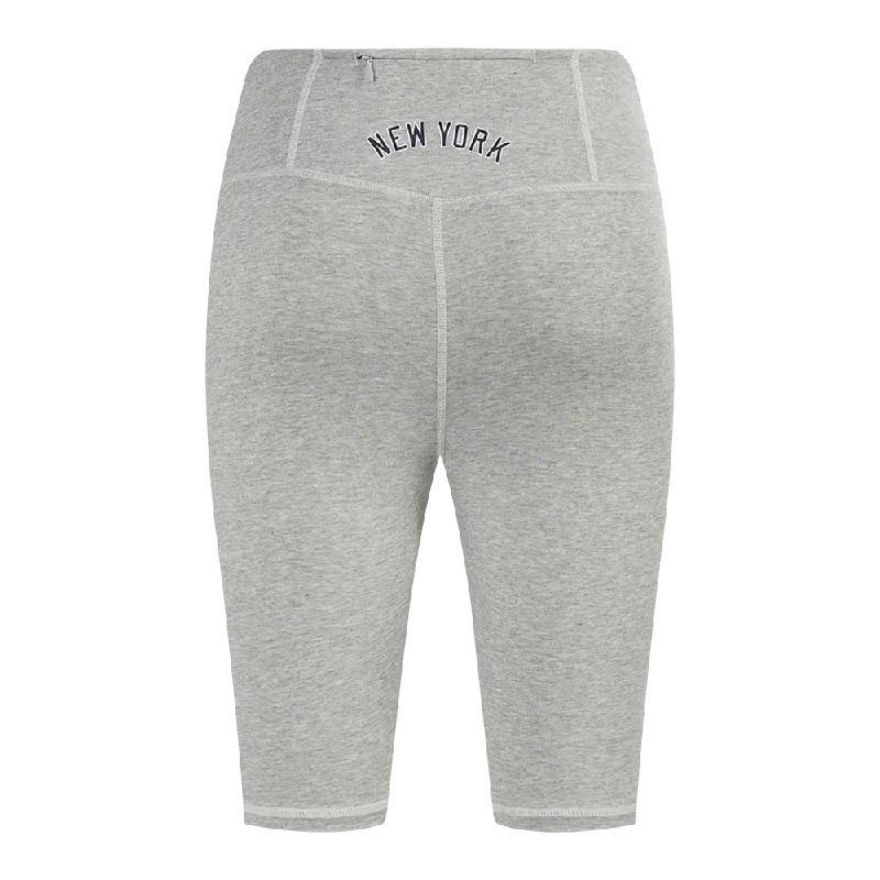 MLB NEW YORK YANKEES CLASSIC WOMEN'S BIKE SHORT (HEATHER GREY)