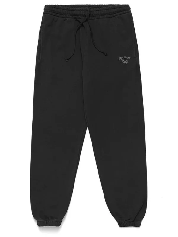 Health Seekers Golfers Malbon Script Sweatpants BLACK