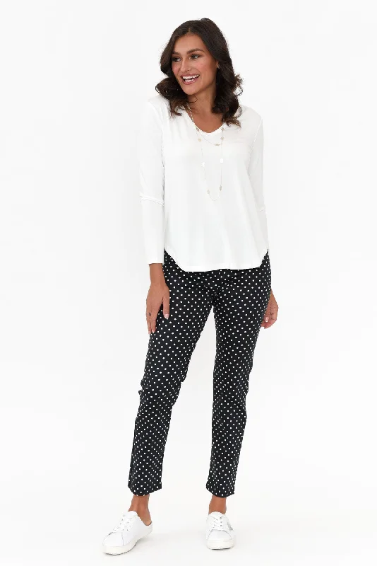 Milo Black Spot Stretch Pants