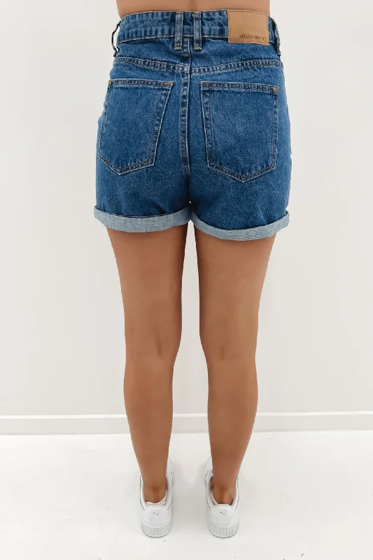 Morgan Mom Denim Short Light Blue