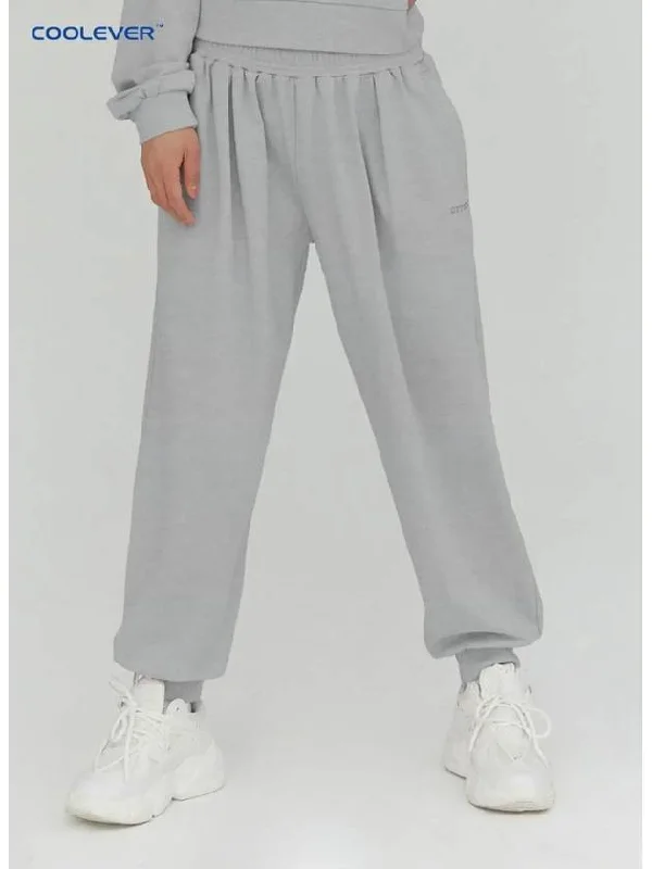 Women's Pintuck Jogger Pants Melange Gray