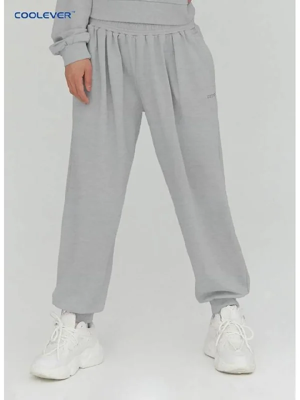 Women's Pintuck Jogger Pants Melange Gray