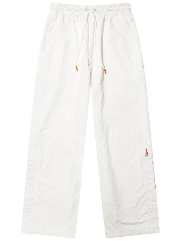 Men's Woven Side Snap Wide Pants Ivory