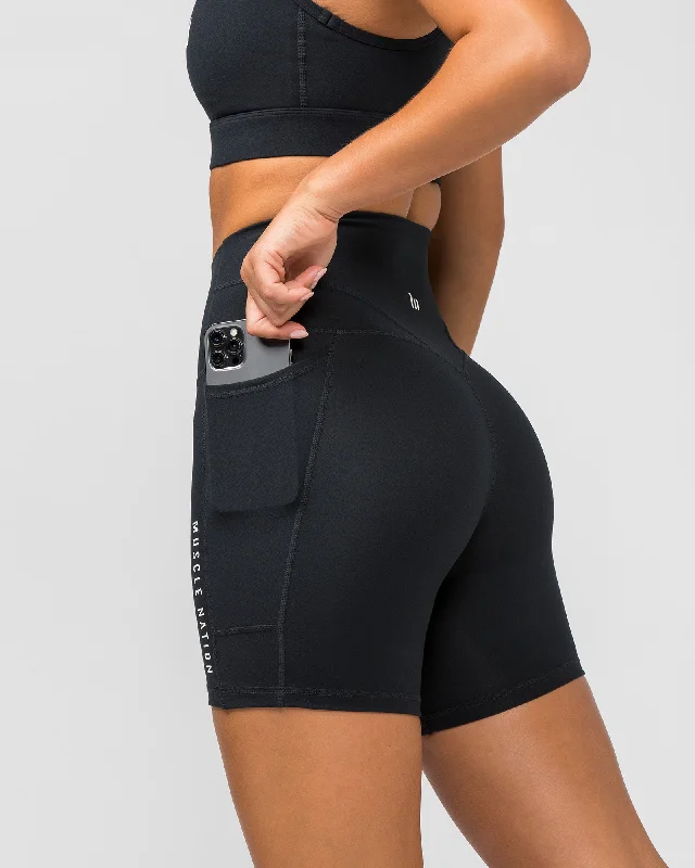 Unrivalled Everyday Pocket Bike Shorts - Black