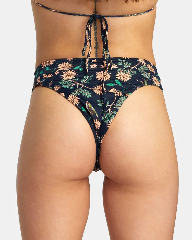 Byrd High Rise Cheeky Bikini Bottoms - Moody Blue