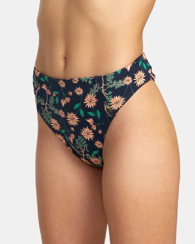 Byrd High Rise Cheeky Bikini Bottoms - Moody Blue