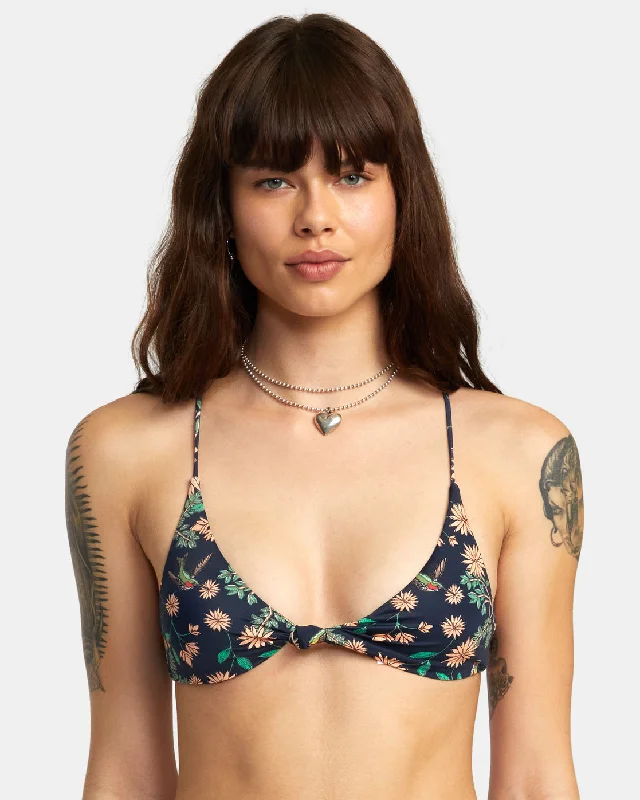 Byrd Knotted Crossback Bikini Top - Moody Blue