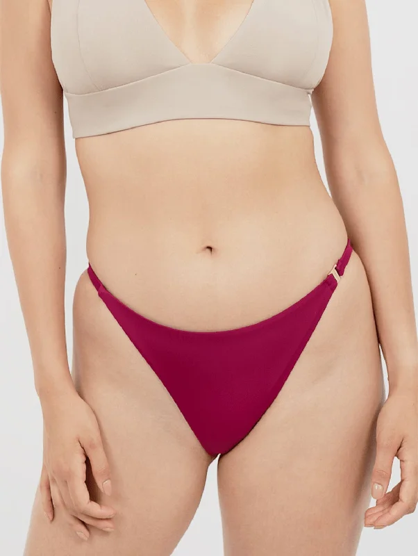 Crete Econyl® Bikini Bottom | Red Coral