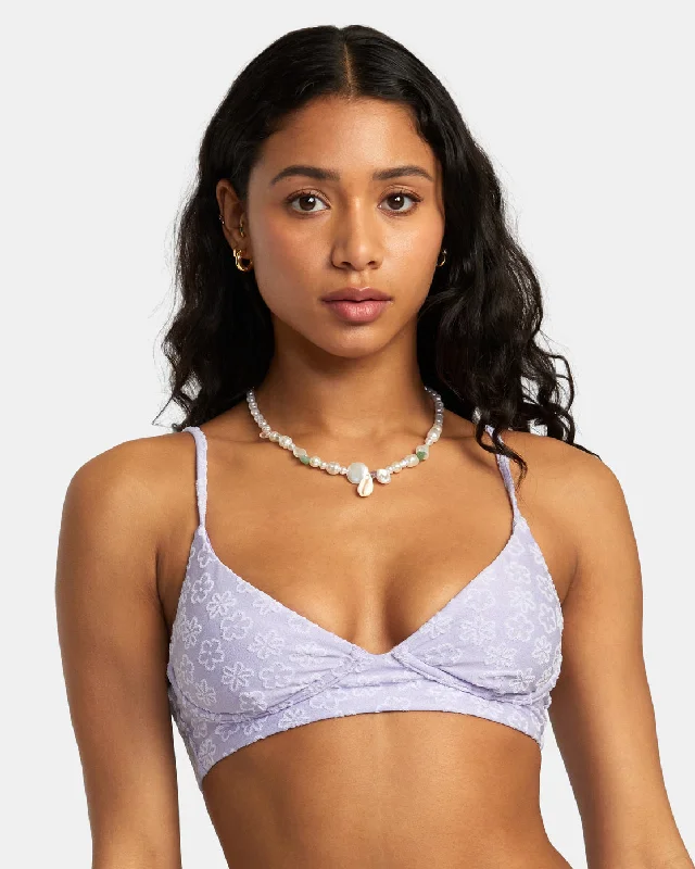 Delia High Triangle Bikini Top - Iris