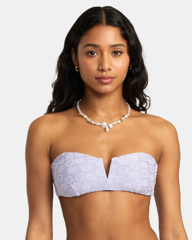 Delia V-Wire Bandeau Bikini Top - Iris