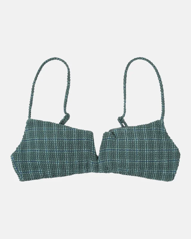 Prepped V-Wire Bralette Bikini Top - Jade