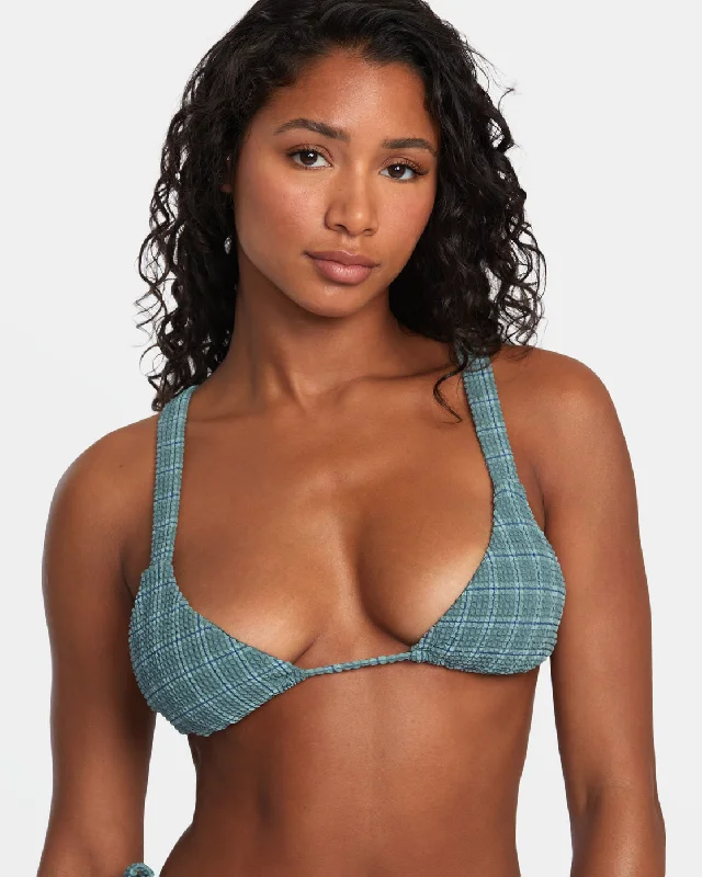 Prepped Wide Strap Triangle Bikini Top - Jade