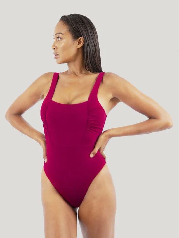 Saint Tropez Econyl® Swimsuit | Red Coral