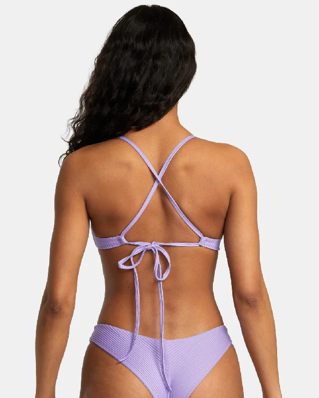 Second Life Knotted Crossback Bikini Top - Iris